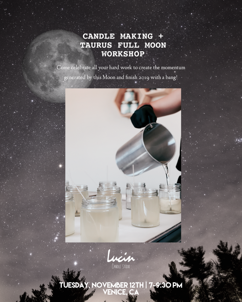 Candle Making + Taurus Full Moon Workshop